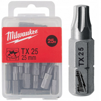 MILWAUKEE Біта , TX25, 25мм, (25шт) | 4932399597