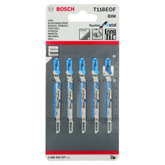 Пилка Bosch по металу T 118EOF (1,5 × 83 мм) (2608634237)