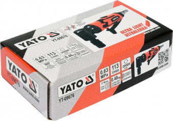 YATO Шліфмашина пневматична, кутова YATO зі шпинделем Ø= 6 мм, Ø= 1/4", 6.3 Bar, 113 л/хв  | YT-0967