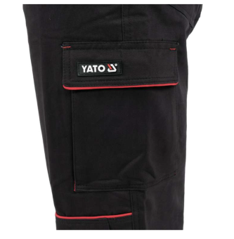 YATO Комбінезон робочий COMFY YATO розмір M, чорно-червоний, 9 кишень, 100% бавовна  | YT-79251