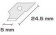 Лезвие OLFA COB-1 перовое для CMP-1, 5х24,5х0,5мм, 15шт