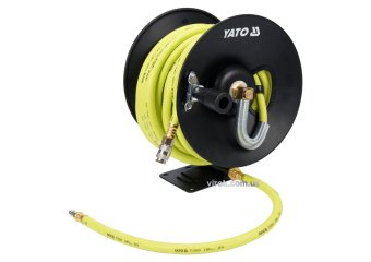 YATO Шланг пневматичний ПВХ на бобіні YATO з швидкоз'єдн. наконеч-ми; Ø=9,5мм макс.тиск 20 Bar, l=15