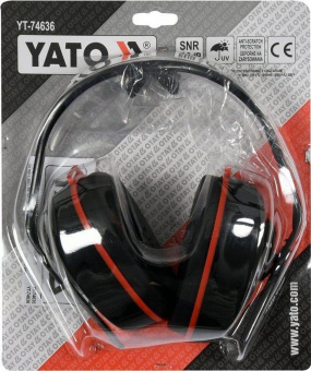 YATO Навушники протишумні комбіновані з захисними окулярами YATO  | YT-74636