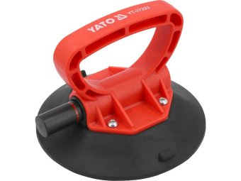 Присоска вакуумна з насосом YATO: чашка Ø=150 мм, m=60 кг, силіконова [24]