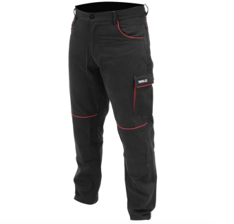 YATO Штани робочі COMFY YATO розмір XL, чорно-червоні, 7 кишень, 100% бавовна  | YT-79244