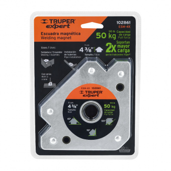 TRUPER ESM-4X Кутник магнітний, для зварювання, до 50 кг кут 45°, 90°, 135°