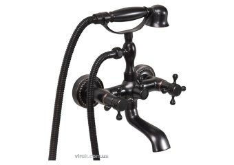 FALA Змішувач води для ванни і душу "RETRO BLACK 1" з 2-ма вентлями  | 75808