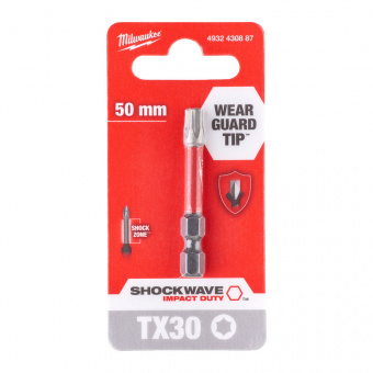 MILWAUKEE Біта SHOCKWAVE , TX30, 50мм (1шт) | 4932430887