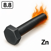 Болт DIN 933 M10x65 8,8 цинк гарячий