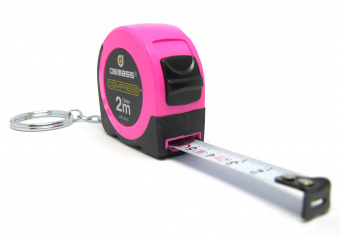DEMASS Рулетка измерительная Compress mini, 2мx13мм, розовая