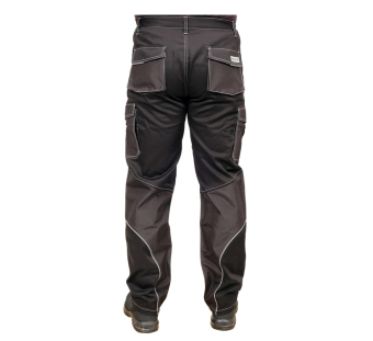 YATO Штани робочі чорні YATO, розмір S; 9 киш 64%- поліестер, 34%- бавовна, 2%-еластан, відсвічув вс