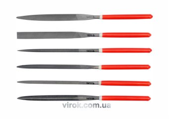 YATO Надфілі YATO : L= 180/85 мм, b= 5 мм. Набір 6 шт.  | YT-6162