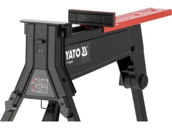 Лещата мобільні на 3 ніжках YATO; розвід/ ширина губ- 955/180 мм, сила стиску- 10кН, макс. наван-300