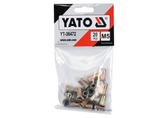 YATO Нітогайка сталева YATO; М5, l= 13 мм, 20 шт.  | YT-36472