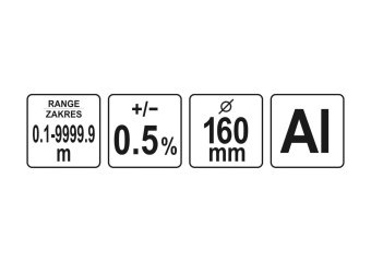 YATO Колесо вимірювальне YATO; Ø= 160 мм, в межах 0.1- 10000 м, телескоп. тримач- 80-104 см  | YT-71