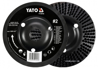 YATO Диск-фреза шліфувальний YATO по дереву, фарбі, шпаклівці, алюмінію; Ø=125/22.2мм, шорсткість №2