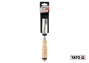 YATO Стамеска напівкругла YATO : b= 32 мм, клинок- 125 мм, дерев'яна ручка- 112 мм  | YT-62827