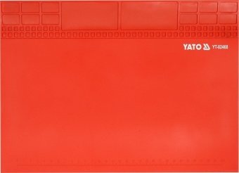 YATO Підстилка для паяння YATO з жаростійкого силікону до 500°С, 350х250х2 мм, магн стрічка 345х47мм