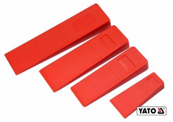 YATO Набір клинів пластикових для розколювання дерев YATO : 300/245/205/136 мм, 4 шт  | YT-79884
