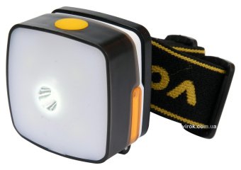 VOREL Ліхтар на чоло акумуляторний світлодіодний : 3Вт; Li-Ion 3,7В, 0,85A×Год, 3 режими, 130+160 lm