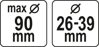 YATO Насадка пиловловлювальна YATO при свердлінні корончатими свердлами Ø≤90 мм, зона дії 26-39 мм  