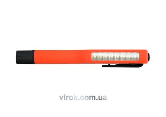YATO Ліхтар LED на батарейки 3Х ААА з 8 діодами , магніт + кліпса  | YT-08514