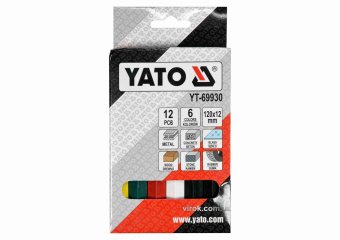 YATO Крейда маркувальна для різних поверхонь YATO : 120 x 12 мм, різні кольори, 12 шт  | YT-69930