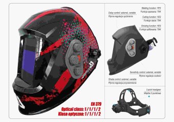 YATO Маска зварювальника YATO з автозатемнювальним світлофільтром, 100 х 60 мм  | YT-73926