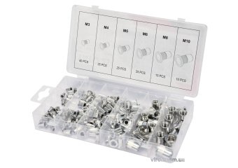 YATO Нітогайки алюмінієві YATO з різними розмірами М3-М10, 150 шт. в футлярі  | YT-36460