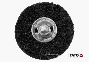 YATO Щітка зачисна дискова YATO : Ø=75 мм, зі шпинделем Ø=6 мм. з нетканого волокна, до дрилі  | YT-