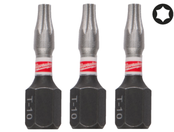MILWAUKEE Біта SHOCKWAVE, TX10, 25мм, (3шт)