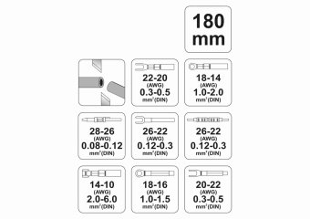 YATO Кліщі для обтискання і зачистки проводів YATO, L=180 мм  | YT-2256