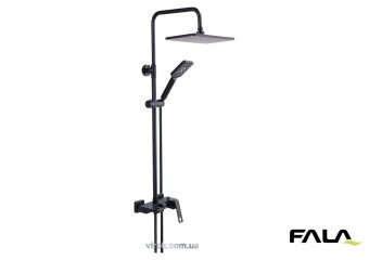 FALA Душовий комплект NOIR 1 : зі штивним і знімним розприскувачами  | 75883
