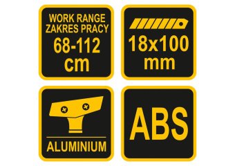 VOREL Скребок телескопічний : 68-112 см. лезо 100х 18 мм  | 06799