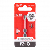 MILWAUKEE Біта SHOCKWAVE , PZ2, 50мм (1шт) | 4932430865