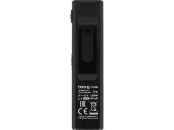 Ліхтар-міні діодний тонкий YATO від акумул. Li-Po 3.7 V 450 mA, освітл.- 500/ 300/ 100/ 30 Lm 8 режи