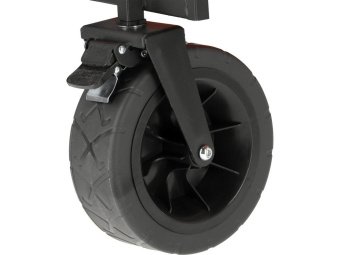 Колесо до транспортувального візка 90181 FLO: з ПВХ, Ø= 190 мм W= 70 мм, вісь Ø= 8 мм l= 120 мм [12]