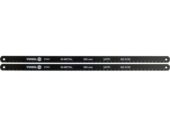 Полотно різальне по металу BI-метал VOREL M2+CrV 6150, 300х12,6х0,65 мм, 24 зуби/1", паков. 2шт [10]