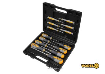 VOREL Набір викруток і викруткових насадок : Cr-V, 32 шт у футлярі  | 60785