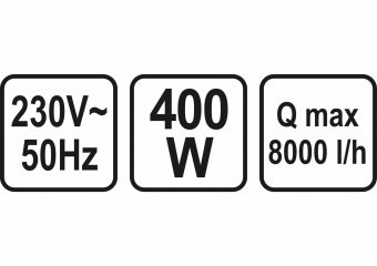 STHOR Насос для брудної води мережевий, 400Вт, 8000 л/год, макс.висота- 12,5 м  | 79781