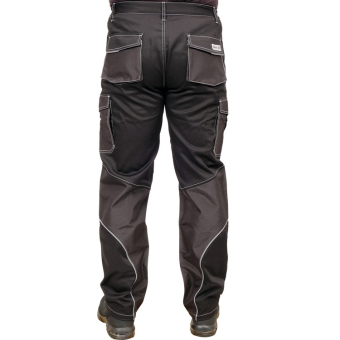 YATO Штани робочі чорні YATO, розмір L; 9 киш 64%- поліестер, 34%- бавовна, 2%-еластан, відсвічув вс