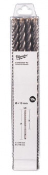 MILWAUKEE Бур SDS-PLUS 4C Contractor Ø10х210мм, (10шт) | 4932498889