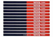 YATO Олівці столярні двоколірні YATO : L= 175 мм, стержень 4 x 2 мм, синьо-червоні, уп. 12 шт  | YT-