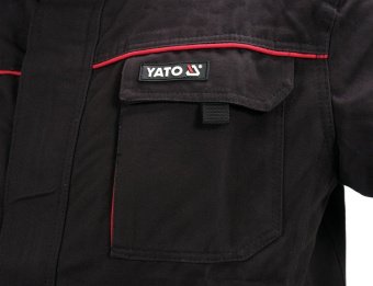 YATO Куртка робоча COMFY YATO розмір XL, чорно-червона, 7 кишень, 100% бавовна  | YT-79234