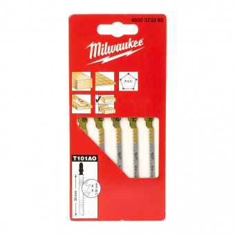 MILWAUKEE Полотна для лобзика T101AO , 50мм/ крок зуба 1,35мм,  | 4932373392