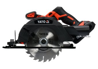 YATO Пила дискова ручна акумуляторна YATO Li-Ion, 18В, 2АГод для диска Ø=165/16мм з зарядн. пристроє