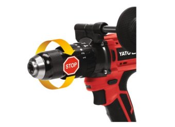 YATO Шуруповерт-дриль безщітков. акумул. Li-Ion YATO: 2x 18 В, 3АГод, крутн.мом.- 75 Нм, патр Ø=1.5-