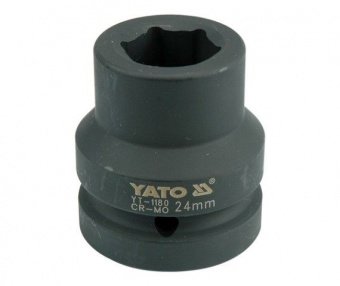 YATO Головка торцева ударна 6-гранна YATO : квадрат 1", М= 24 мм, L= 59 мм  | YT-1180