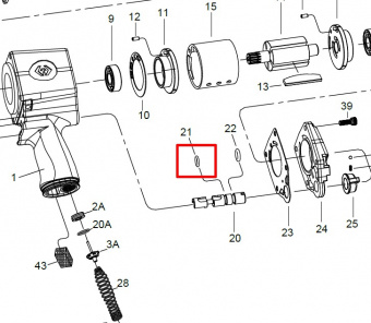 KING TONY Ремкомплект гайковерта 33621-075 (кольцо уплотнительное) | 33621-B21