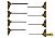 VOREL Набір ключів шестигранних : тип "Т", HEX 2.5-10 мм, L= 100-200 мм, Cr-V 6150, 8 шт  | 56649